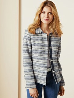 Baumwoll-Blazer Ikatmuster Baumwoll-Blazer Ikatmuster