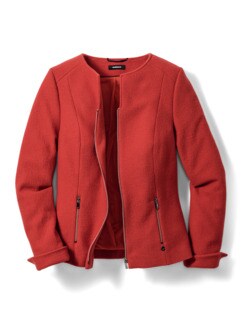 Reißverschluß-Kochwollblazer Reißverschluß-Kochwollblazer