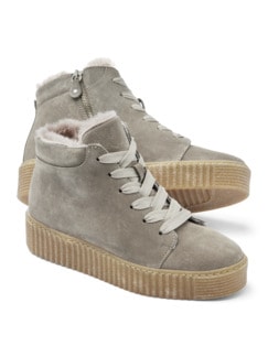 Lammfell High Top Taupe Detail 1