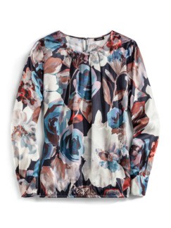Edel-Shirtbluse Aquarellblüte Edel-Shirtbluse Aquarellblüte