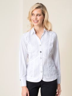 Just White Stickereibluse Just White Stickereibluse