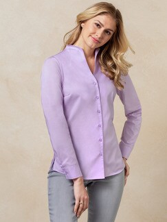 Extraglatt-Bluse Kelchkragen Extraglatt-Bluse Kelchkragen