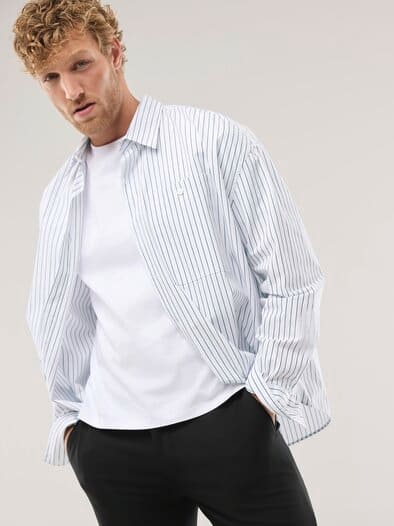 Oversize-Hemd Gestreift