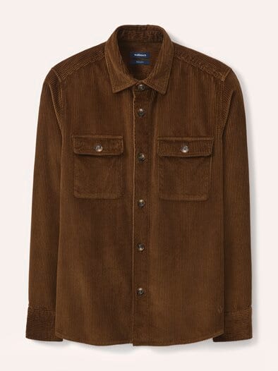 Overshirt aus Breitcord Braun