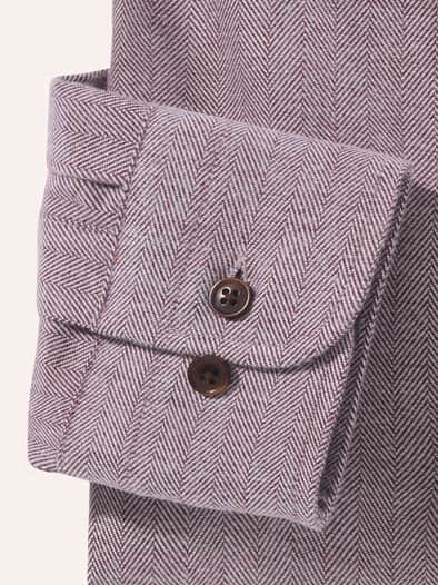 Flanell-Hemd aus Baumwolle Bordeaux