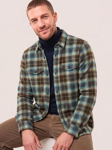 Overshirt aus Baumwolle Karo Absynth