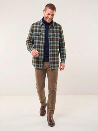 Overshirt aus Baumwolle Karo Absynth