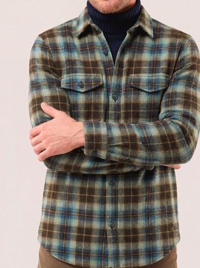 Overshirt aus Baumwolle Karo Absynth