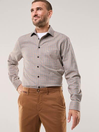 Flanell-Hemd mit Relax-Kragen Tattersall