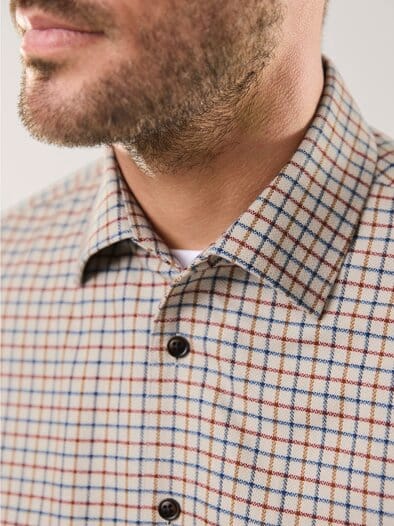 Flanell-Hemd mit Relax-Kragen Tattersall