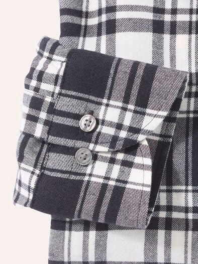 Soft-Flanell Hemd Karo Grau