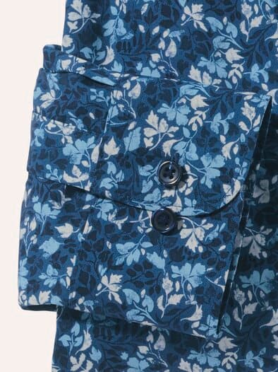 Extraglatt-Hemd Zip & Go Druck Blau