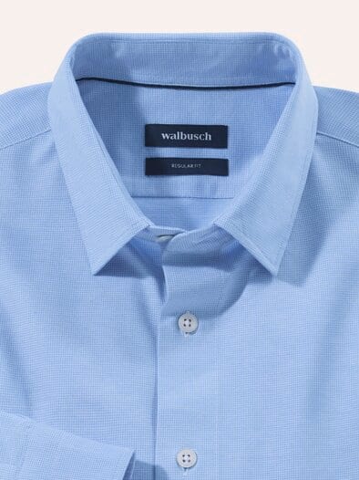 Performance-Hemd Struktur Blau