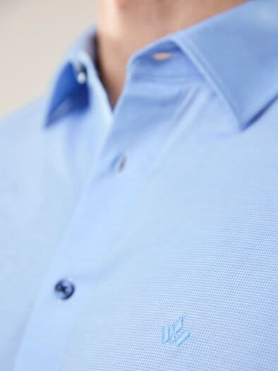 Performance-Hemd Struktur Blau