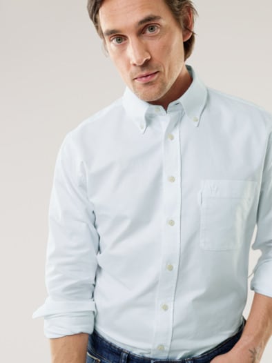 Premium Oxford-Hemd Uni Weiß