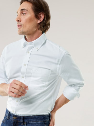 Premium Oxford-Hemd Uni Weiß