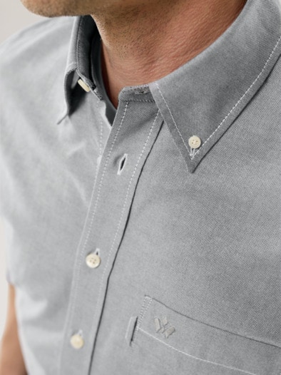 Premium Oxford-Hemd Uni Schilf