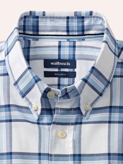 Premium Oxford-Hemd Karo Marine