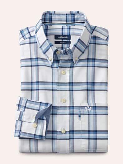Premium Oxford-Hemd Karo Marine