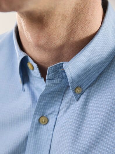 Hemd mit Kent-Kragen Button Down Jeansblau