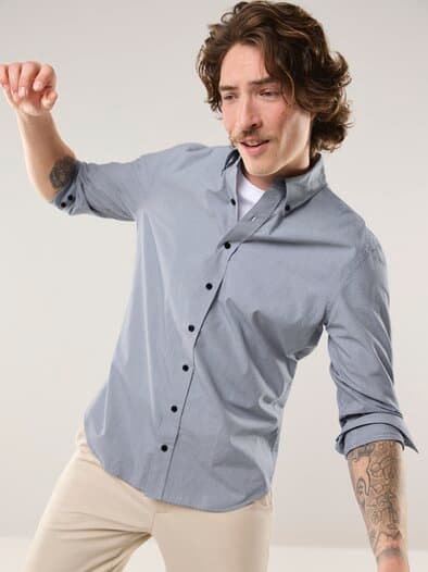 Hemd mit Kent-Kragen Button Down Marine