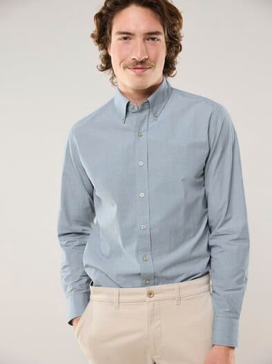 Hemd mit Kent-Kragen Button Down Flaschengrün