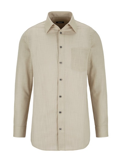 Freizeit-Hemd Reiseleinen Beige