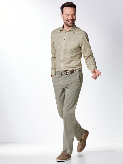 Freizeit-Hemd Reiseleinen Beige