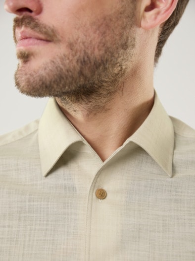 Freizeit-Hemd Reiseleinen Beige