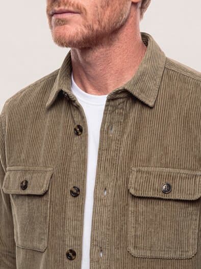 Overshirt aus Breitcord Camel