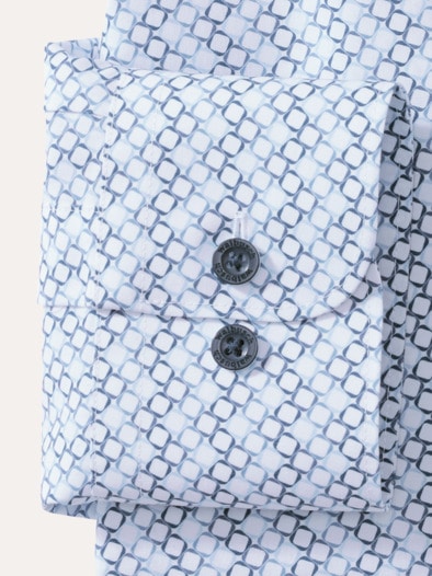 Extraglatt-Hemd Druck Blau