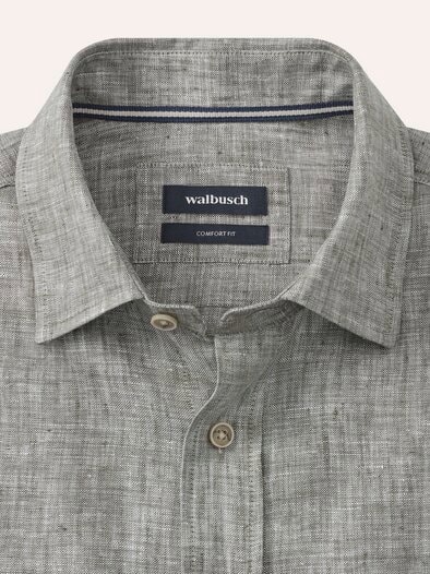 Pures Leinen Hemd Uni Schilf