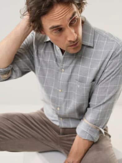 Luxus-Flanell Hemd Fensterkaro