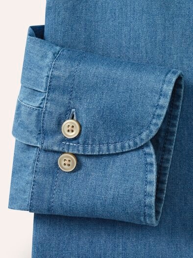 leichtes Jeans-Hemd Light Indigo