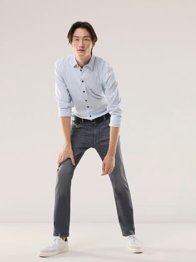 Royal-Oxford Hemd Streifen Bleu