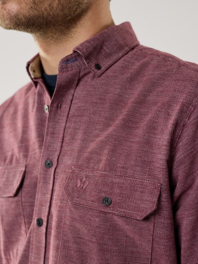 Soft-Cord Overshirt Bordeaux
