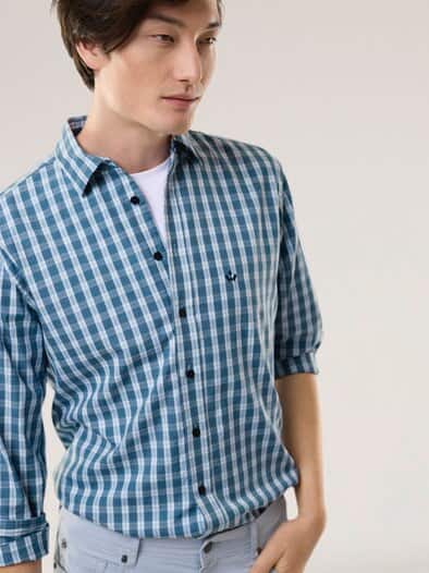 Hemd aus Royal-Oxford Karo Blau