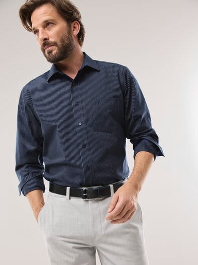 Aktiv-Hemd Nadelstreifen