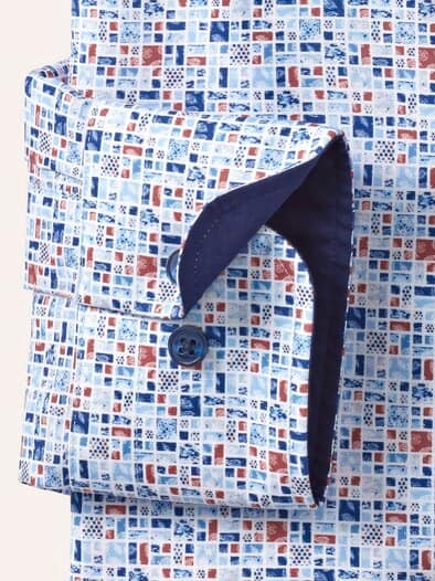 Aktiv-Hemd Blätter Druck