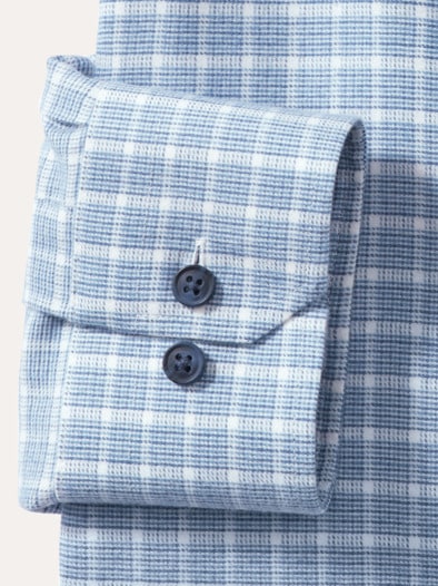 Soft-Flanell-Hemd Zip & Go Karo Blau