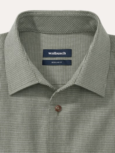 Premium-Flanell Hemd Uni Schilf