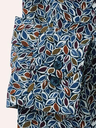 Extraglatt-Hemd Herbstlaub Druck Multicolor