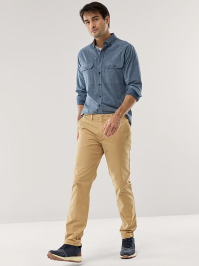 Soft-Cord Overshirt Blau