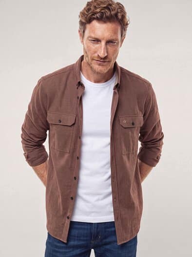 Soft-Cord Overshirt Rost
