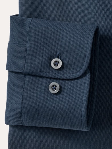 Comfort-Pique Hemd Marine
