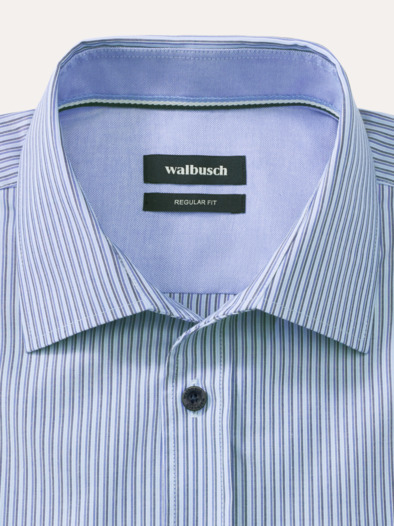 Extraglatt-Hemd Streifen Blau