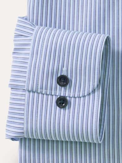 Extraglatt-Hemd Streifen Blau