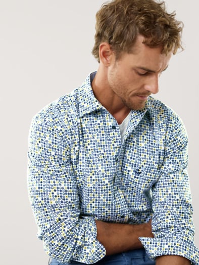 Extraglatt-Hemd Druck Multi