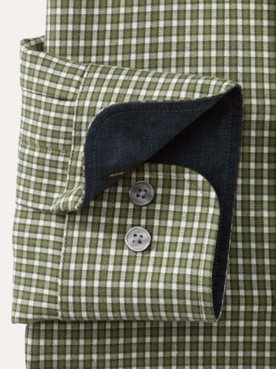 Cashmere-Mix-Hemd Vichy Schilf