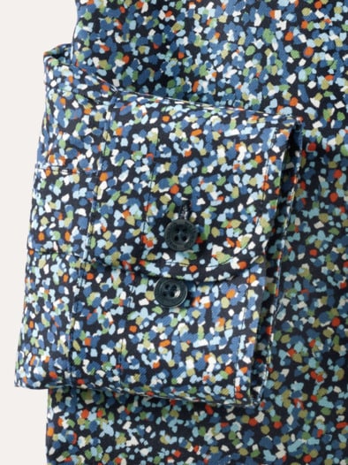 Extraglatt-Hemd Soft-Twill Druck Multi